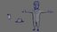 Modello 3D stilizzato low-poly di Melvin, con rigging.