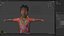 Modello 3D stilizzato low-poly di Melvin, con rigging.