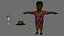 Modello 3D stilizzato low-poly di Melvin, con rigging.