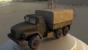 3D ural army truck