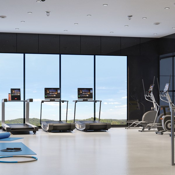 3D Exterior And Interior Gym Building model