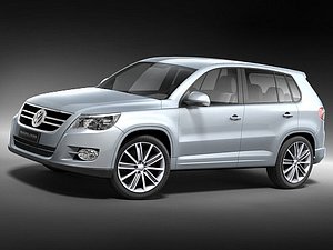 volkswagen tiguan suv midpoly 3d model
