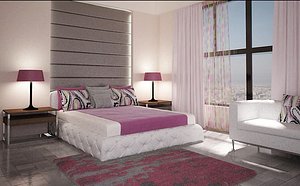 bed bedroom 3d model