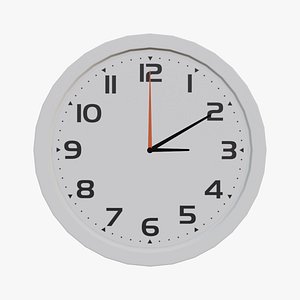 Wall Clock Riged Lowpoly