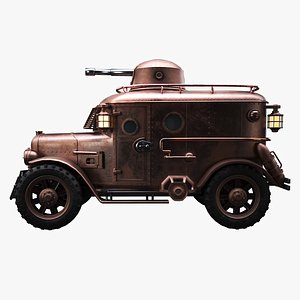 Steampunk Armored Van 3D Model 3D