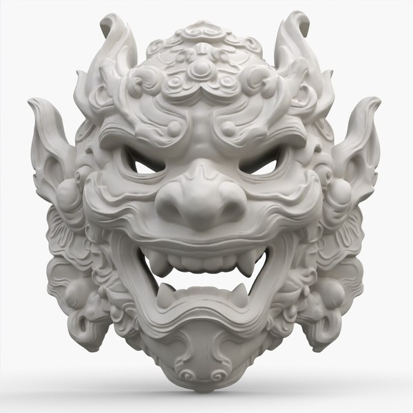 3D Asian Demon Mask 1