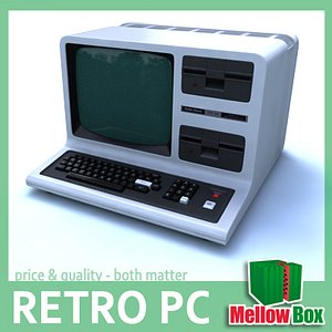 3d radioshack retro pc model