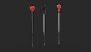 3D Glass dropper 3D model