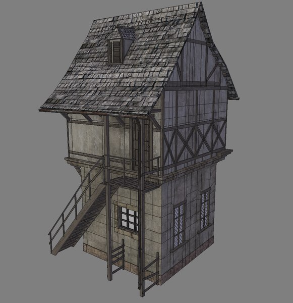 medieval house 3d 3ds