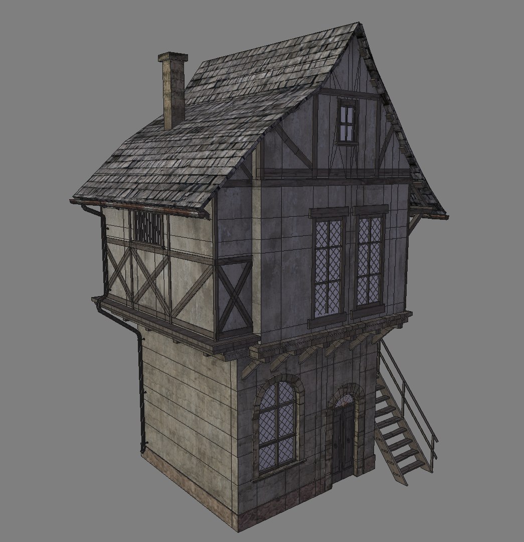 Medieval House 3d 3ds