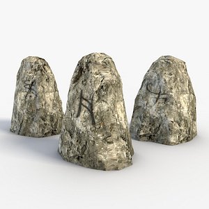 Low Poly Rune stones