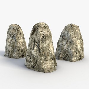Low Poly Rune stones