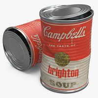 Crumpled Campbells Brighton Soup Can