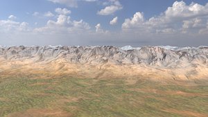 Terrain Low-poly PBR 3D model