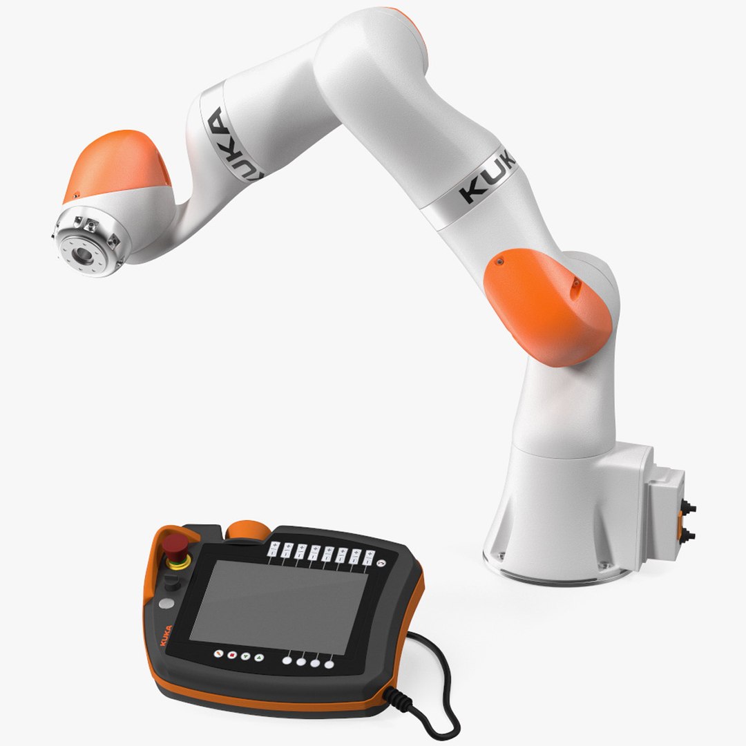 KUKA LBR IIWA High Performance Robotic Arm Rigged for Cinema 4D 3D model preview