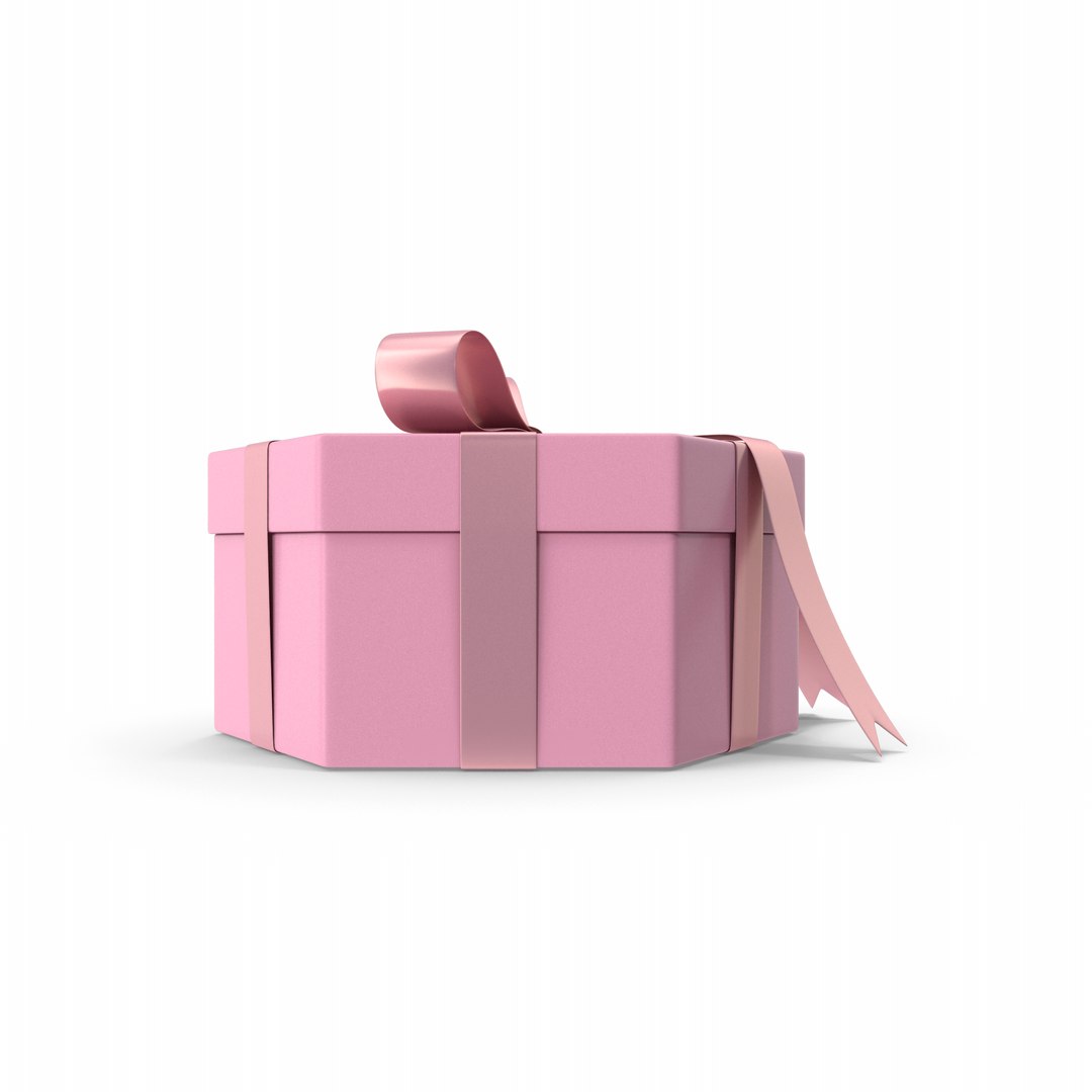 3D Pink Gift Box model - TurboSquid 2029582