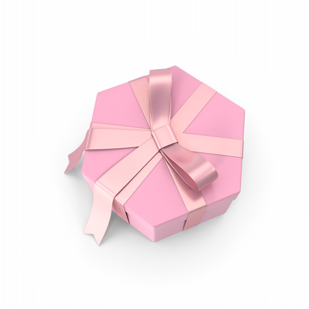 3D Pink Gift Box model - TurboSquid 2029582