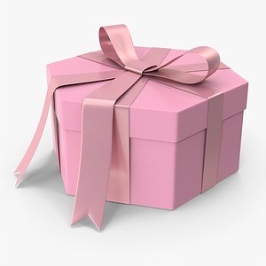 3D Pink Gift Box model