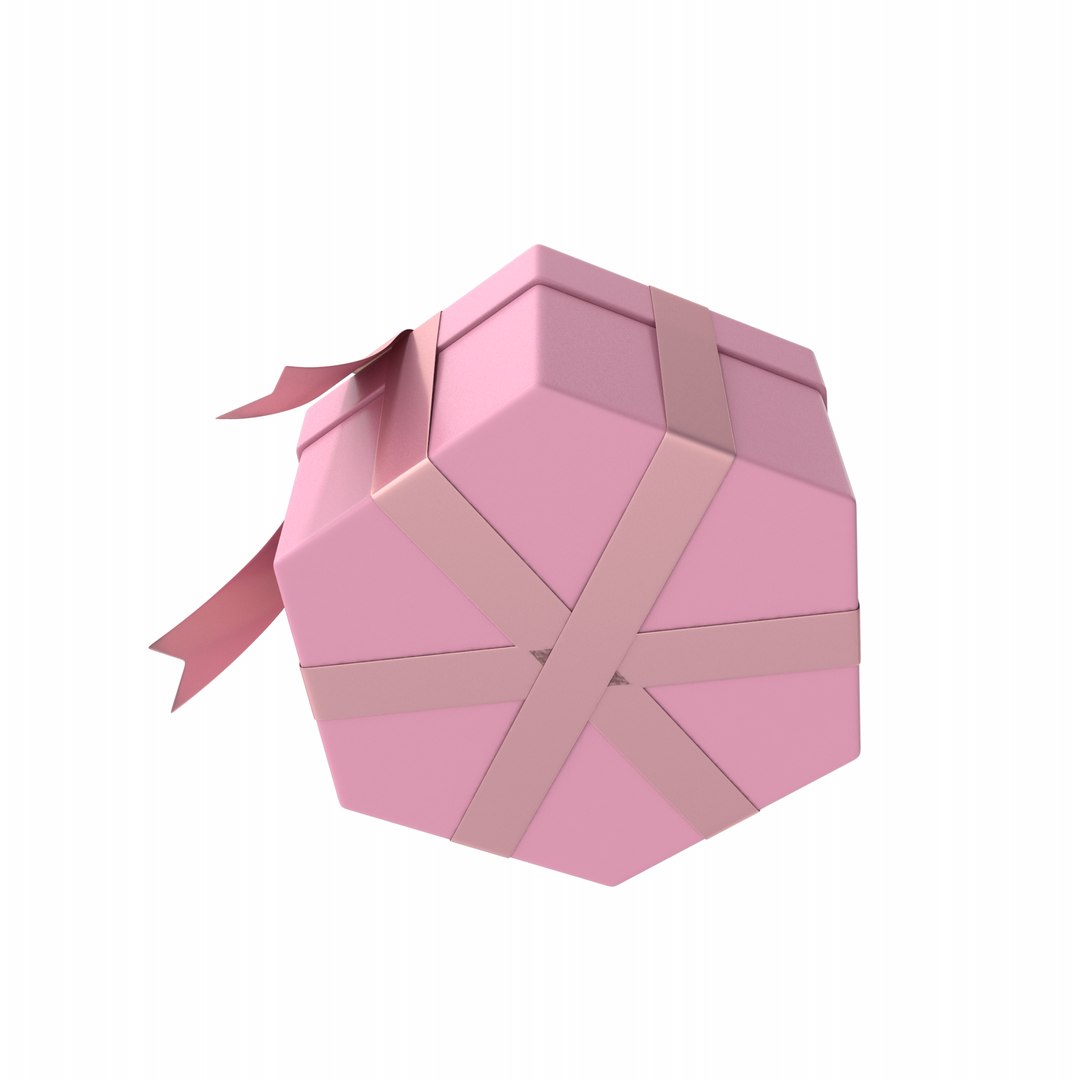 3D Pink Gift Box model - TurboSquid 2029582