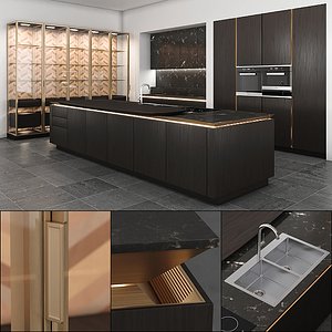 siematic-slx-pure kitchen 3D