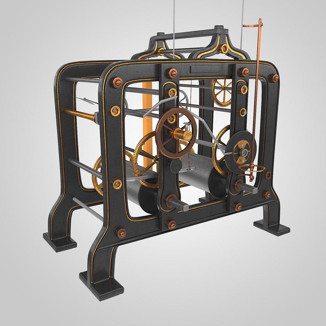 Tower Clock Mechanism Model TurboSquid 1318446