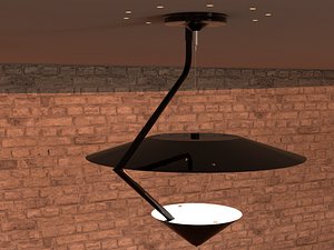 3D VINTAGE HALOGEN SUSPENSION IN LACQUERED METAL from 1980 model