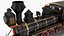 Vintage Dampflokomotive und Wagen