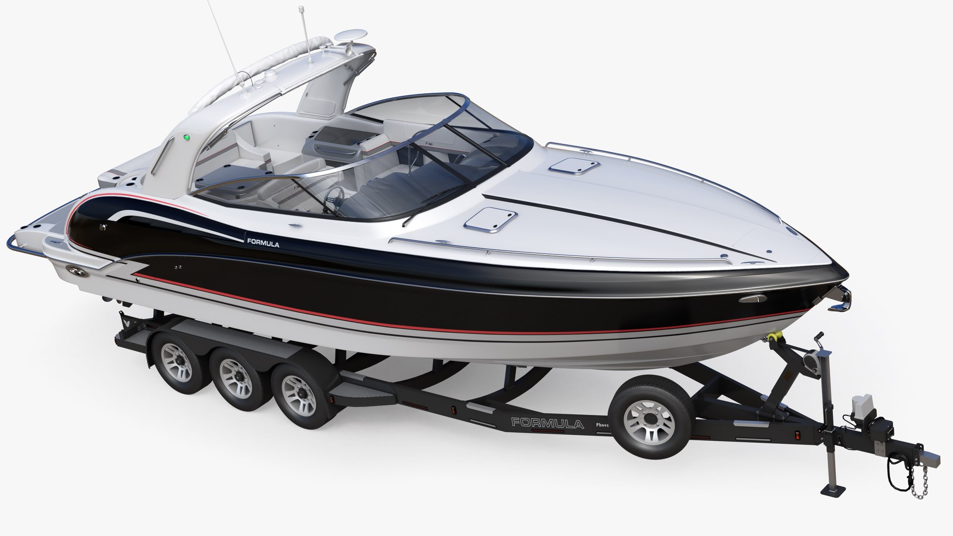 Formula 350 FX Luxury Sport Boat And Trailer Phoenix 3D Model ...
