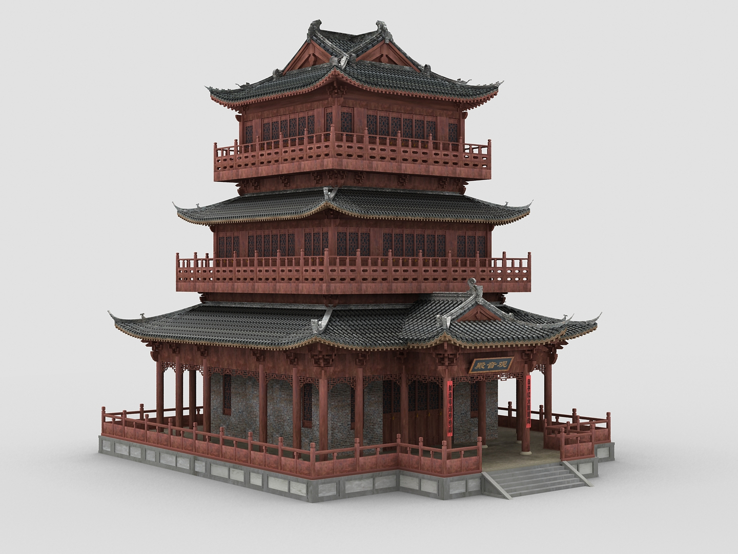 Chinese building 3D - TurboSquid 1247276