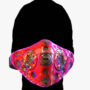 3D model 3D Gas mask respirator scifi futuristic 3D model