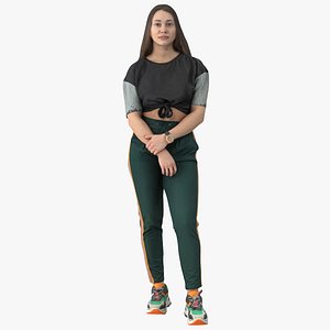 3D model Freya Casual Spring Idle Pose 02