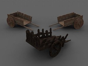 3d wheelbarrow set model