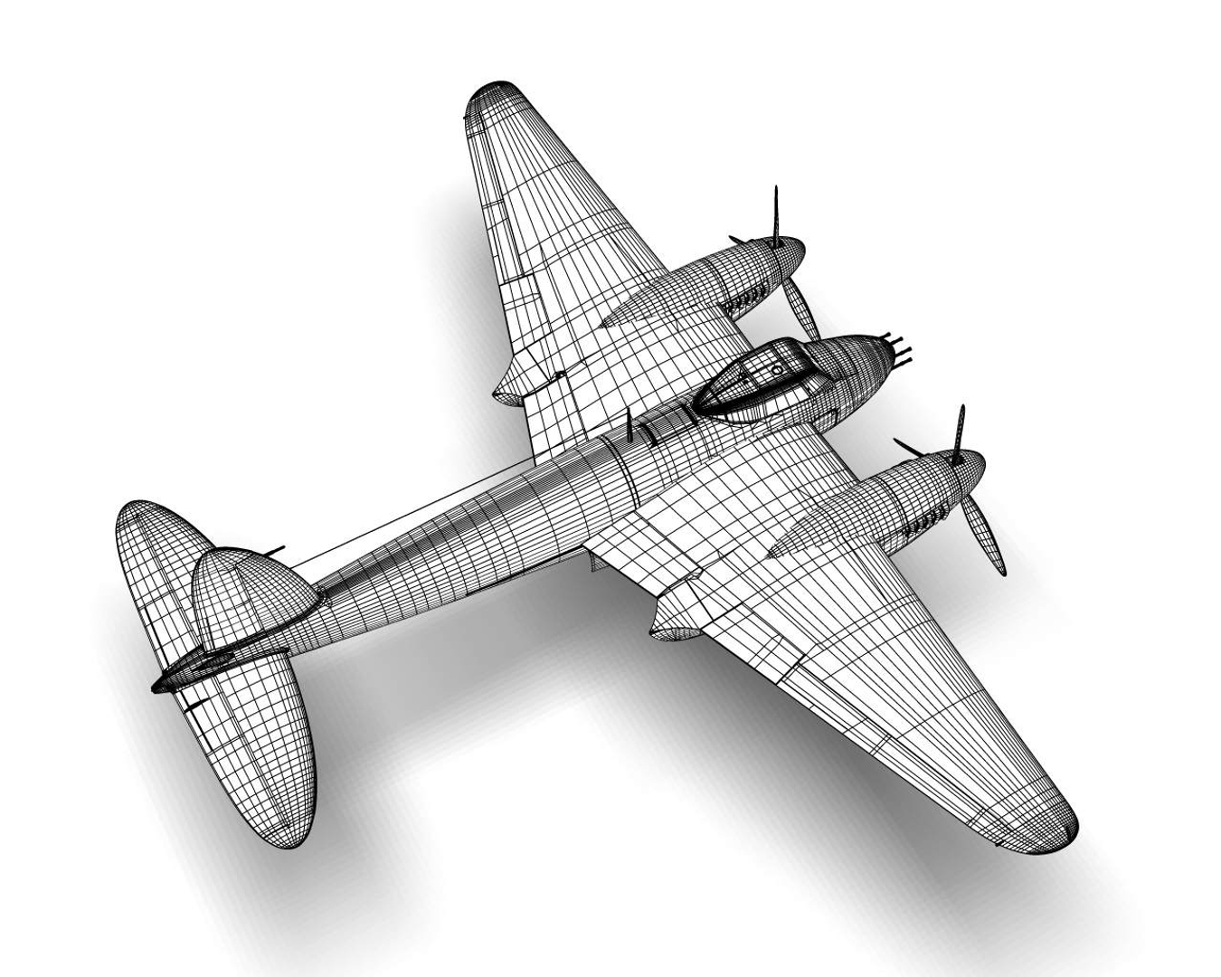 3d model mosquito fighter mkvi