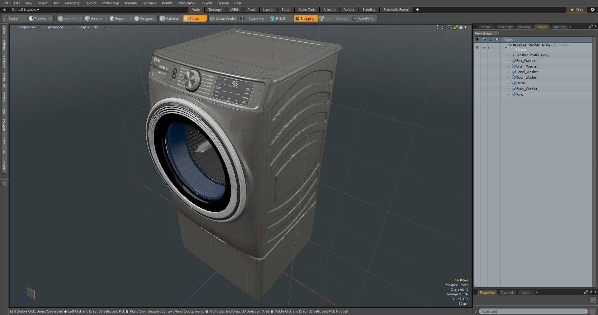 3D model Washer Profile Grey - TurboSquid 2177516