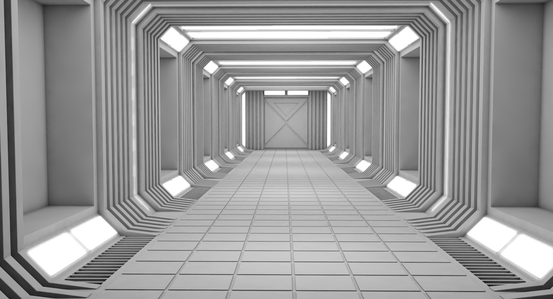 3 corridors. 3д коридор. 3d коридор. 3д модель коридора. 3д белый коридор.