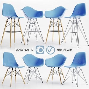 plastic chair eames 3D model