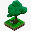 3D low-poly trees set