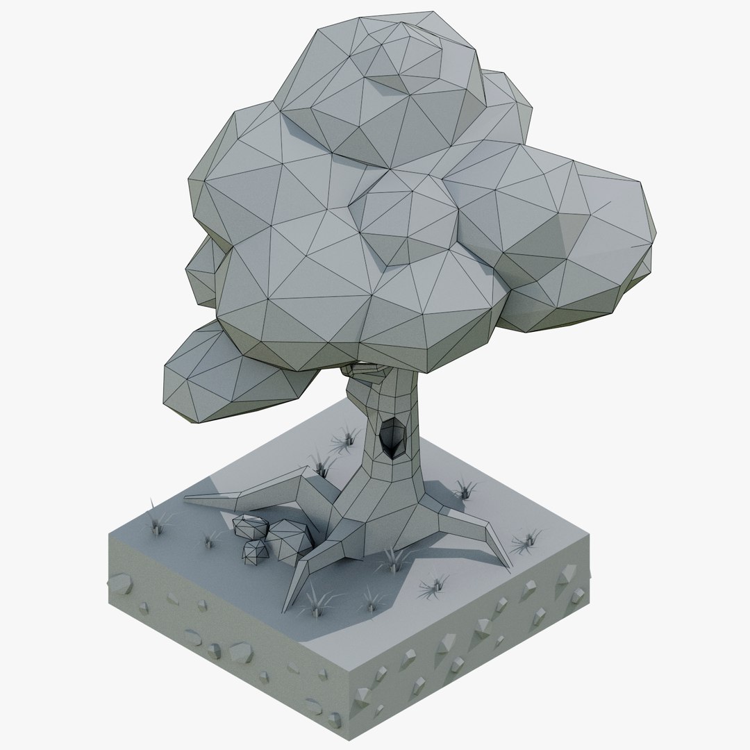 3D low-poly trees set - TurboSquid 1305954