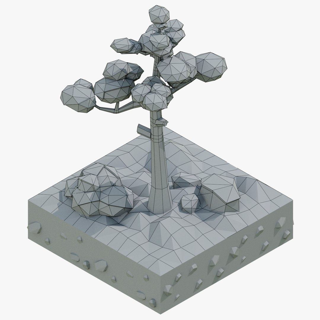 3D low-poly trees set - TurboSquid 1305954