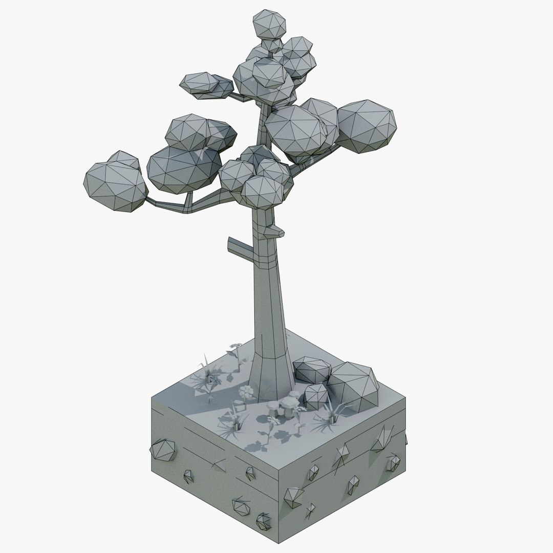 3D low-poly trees set - TurboSquid 1305954