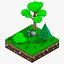 3D low-poly trees set