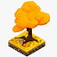 3D low-poly trees set