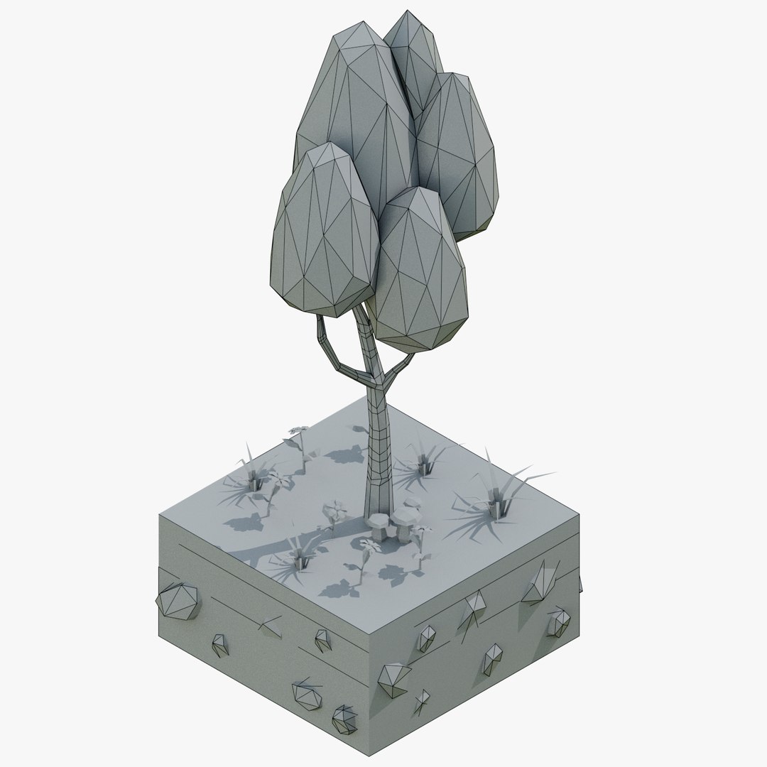 3D low-poly trees set - TurboSquid 1305954
