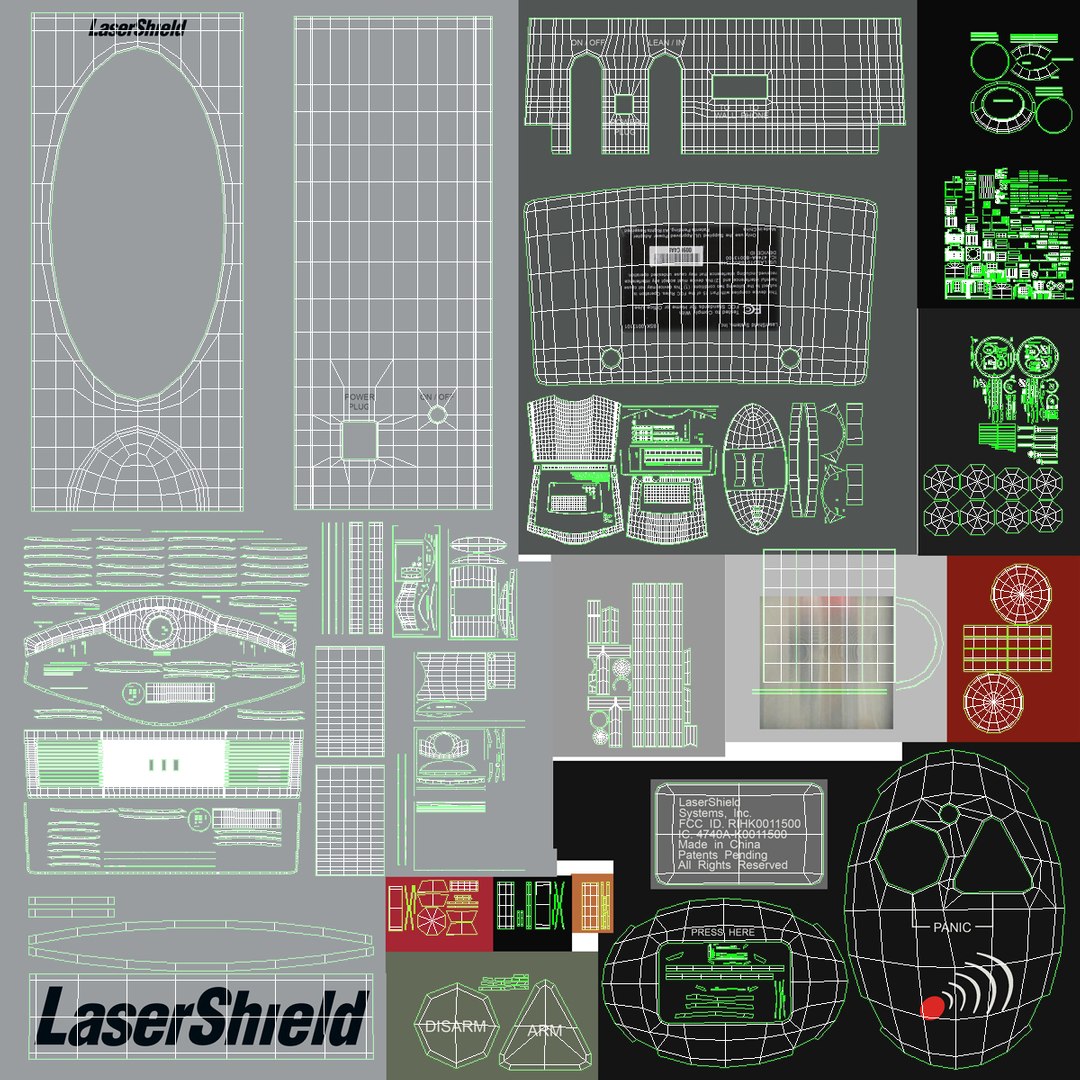 home security lasershield set 3d model