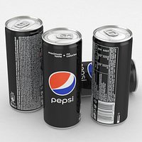 Beverage Can Pepsi Zero 330ml Tall