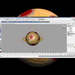 3d res soccer ball rigged model