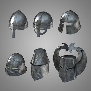 obj medieval helmets helm