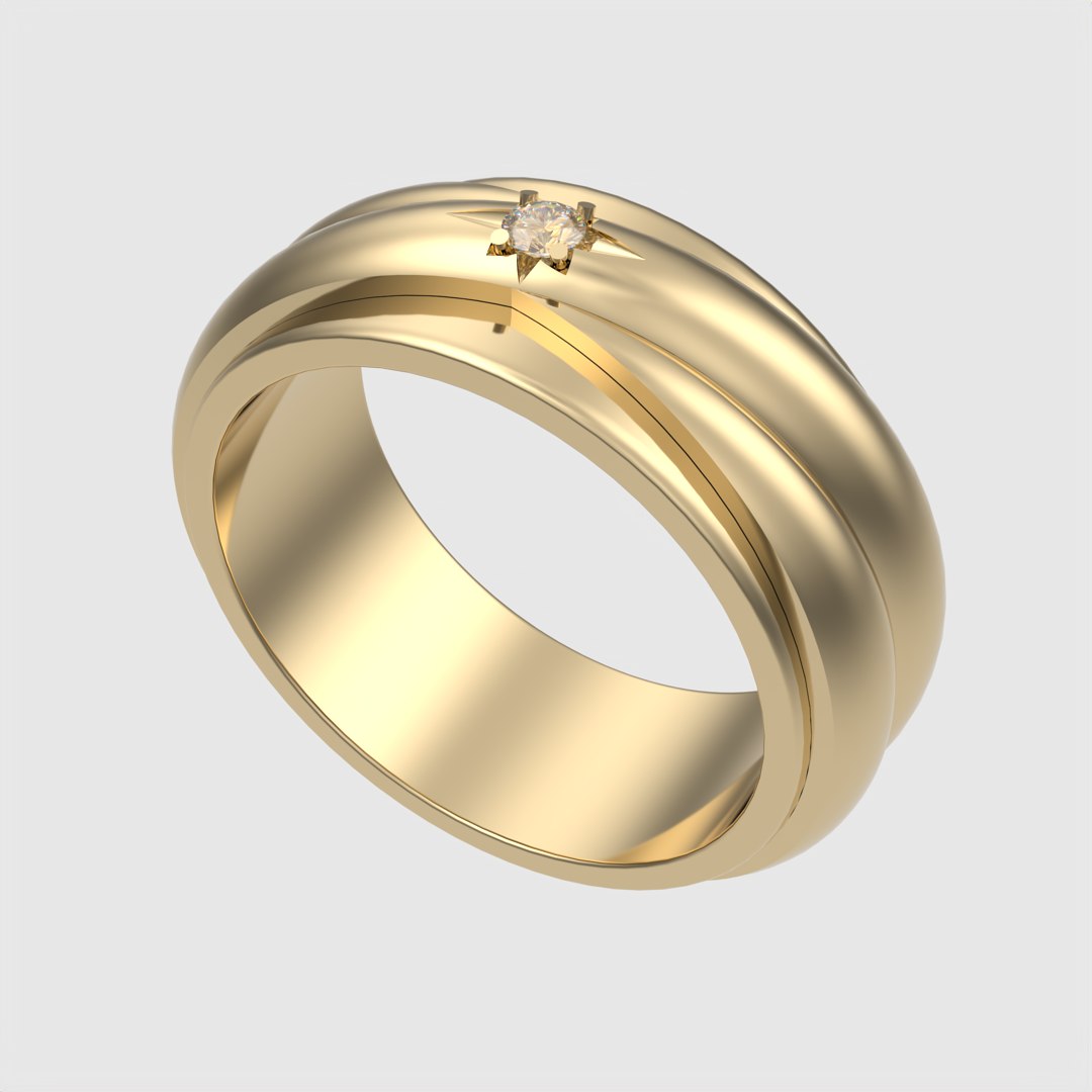 3D Single Stone Bold Design Ring JDBCo Model - TurboSquid 2346434