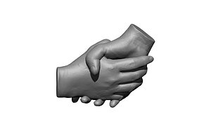 man hands 3D model