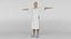 Patient with white gown